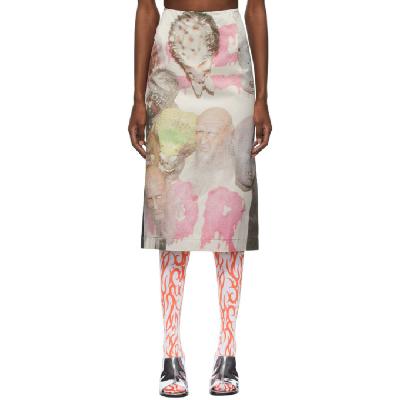 Ashley Williams Multicolor & Black Mask Skirt