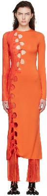 AVAVAV Orange Cutout Midi Dress