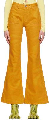 AVAVAV Yellow Flared Mom Jeans