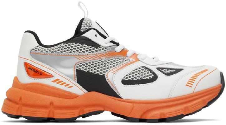 Axel Arigato White & Orange Marathon Runner Sneakers