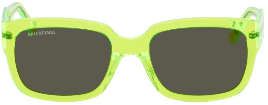 Balenciaga Yellow Square Sunglasses