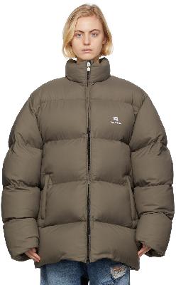 Balenciaga Brown Sporty B Cosy Puffer Jacket