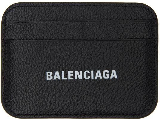 Balenciaga Black Logo Card Holder