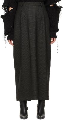 Balenciaga Black Wool Maxi Skirt
