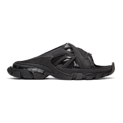 Balenciaga Black Track Slide Sandals