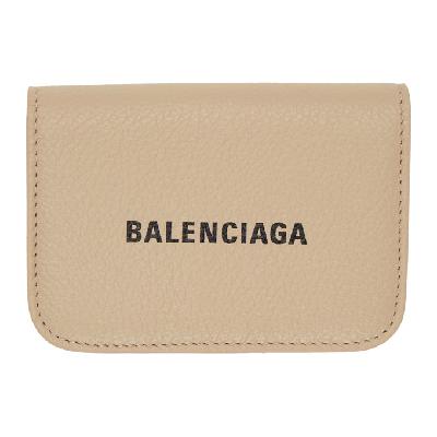 Balenciaga Beige Mini Flap Cash Card Holder