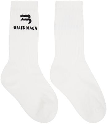Balenciaga White Glow-In-The-Dark Socks