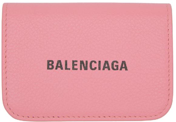 Balenciaga Pink Mini Flap Wallet
