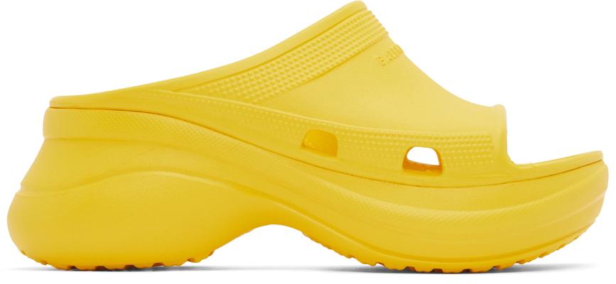 Balenciaga Yellow Crocs Edition Pool Slides