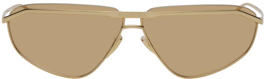 Balenciaga Gold Metal Sunglasses