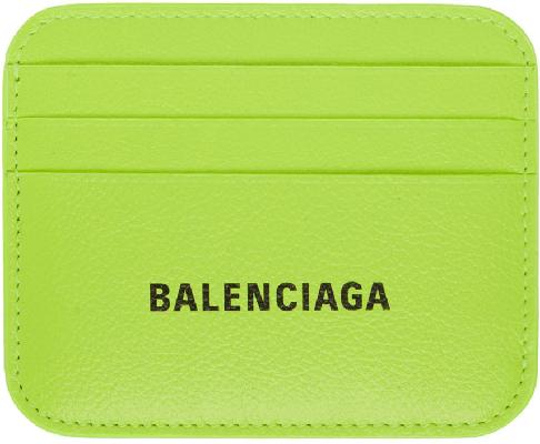 Balenciaga Yellow Leather Cardholder
