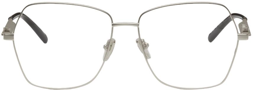Balenciaga Silver Square Glasses