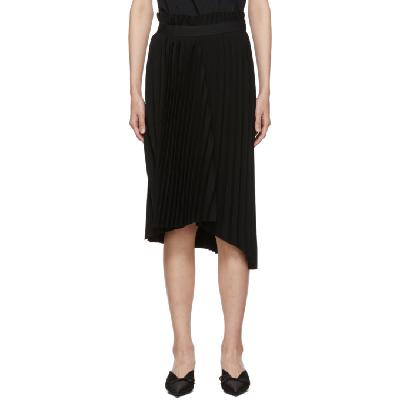 Balenciaga Black Fancy Pleat Skirt