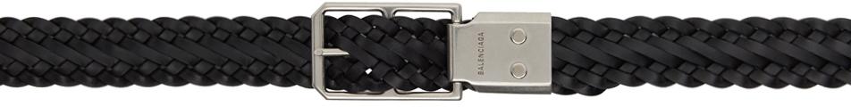 Balenciaga Black Woven Belt