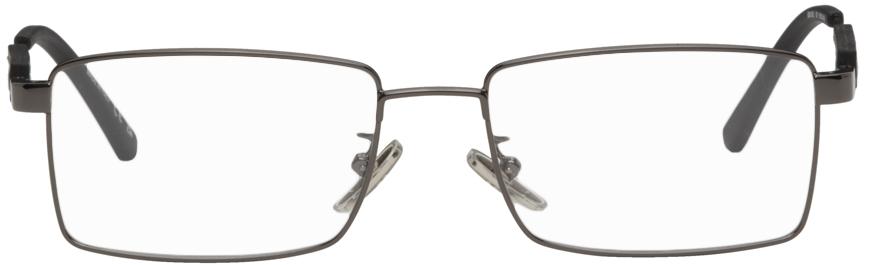 Balenciaga Gunmetal Rectangular Glasses