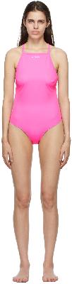 Balenciaga Pink Strappy One-Piece Swimsuit