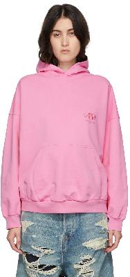 Balenciaga Pink Logo Hoodie