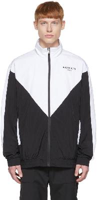 Balmain Black & White Nylon Jacket