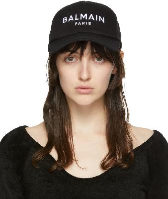 Balmain Black Cotton Cap