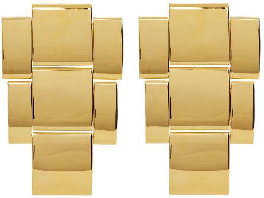 Balmain Gold Maxi Chain Earrings