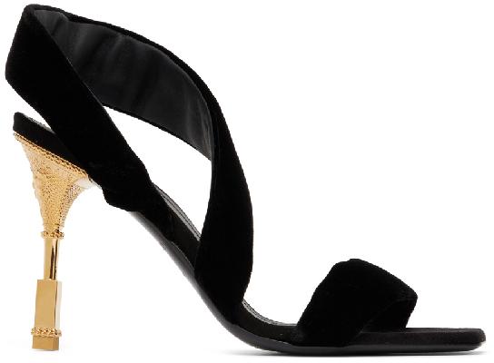 Balmain Black Moneta Heeled Sandals