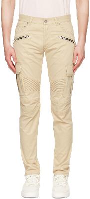Balmain Beige Cotton Cargo Pants