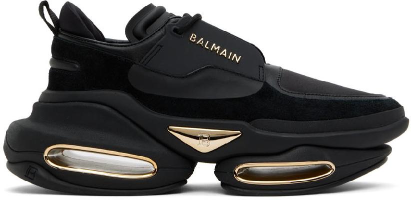 Balmain Black B-Bold Low-Top Sneakers