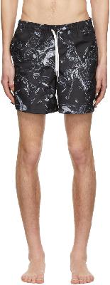 Bather SSENSE Exclusive Black Recycled Polyester Swim Shorts