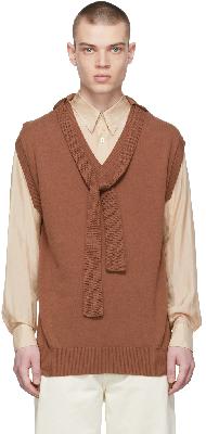 BED J.W. FORD Brown Cotton Vest