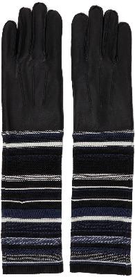BED J.W. FORD Black Lambskin Knit Gloves