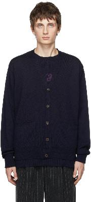 BED J.W. FORD Navy Wool Buttoned Cardigan