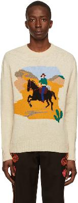 Bode Beige Wool Sweater