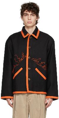 Bode Black & Orange Juniper Street Show Jacket