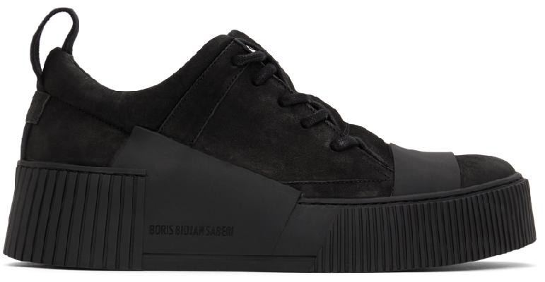 Boris Bidjan Saberi Black Suede Bamba 2.1 Sneakers