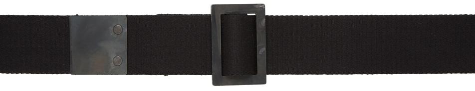 Boris Bidjan Saberi Black Cotton Resin-Dyed Belt