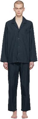 Boss Navy Striped Premium Pyjama Set