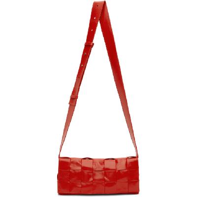 Bottega Veneta Red 'The Stretch Cassette' Bag