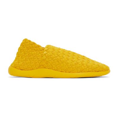 Bottega Veneta Yellow Intrecciato Slip-On Sneakers