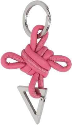 Bottega Veneta Pink Intertwined Keychain