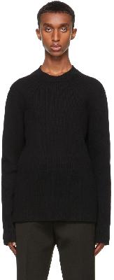 Bottega Veneta Black Cashmere Rib Knit Sweater