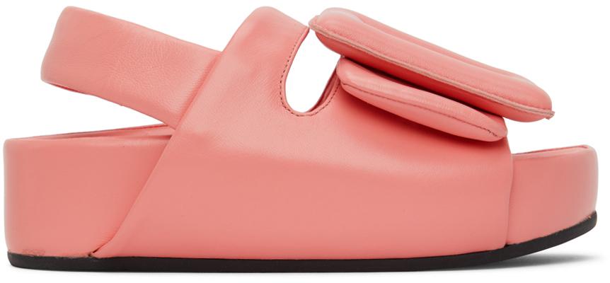 BOYY Pink Slingback Puffy Platform Sandals