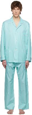 Brioni Blue Cotton Pyjama Set