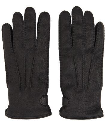 Brioni Black Deerskin Gloves