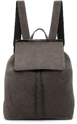 Brunello Cucinelli Gray Suede Backpack