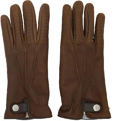 Brunello Cucinelli Brown Shearling Gloves