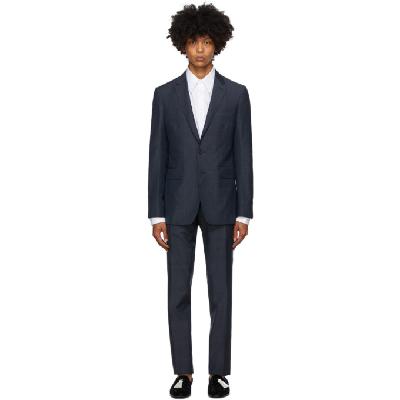 Burberry Blue Check Slim Suit