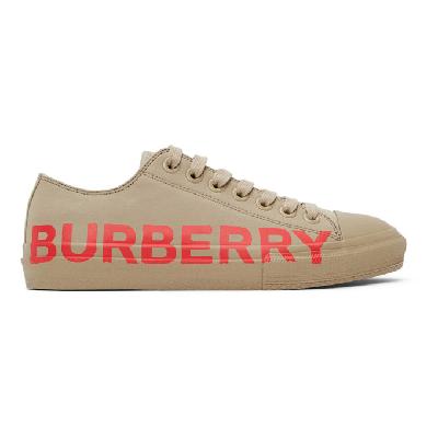 Burberry Beige Larkhall M Logo Sneakers