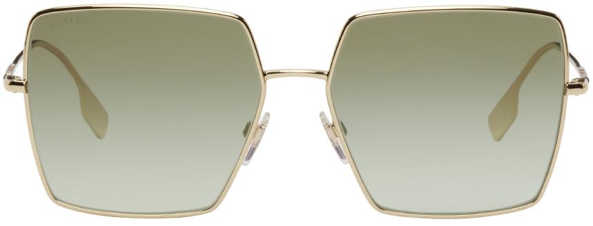 Burberry Gold Icon Stripe Sunglasses
