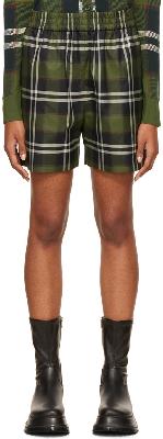 Burberry Green Graphic Shorts