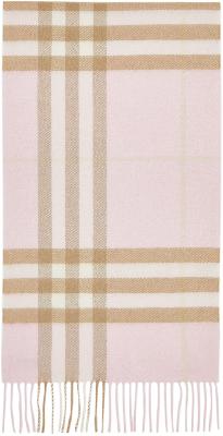 Burberry Off-White Cashmere Giant Check Scarf